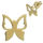 Edelstahlohrstecker Schmetterling PVD-Gold