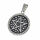 Stainless Steel Pendant – Pentagram with Dotted Relief and Pointed Border