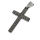 Edelstahlanhänger - Kreuz mit Vater Unser deutsch schwarz
