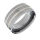 Tungsten Ring with Silver Inlay and 2 Stripes - Cambered...