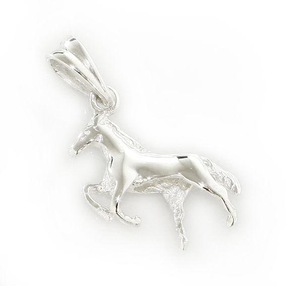 925 Sterling Silberanhänger - Pferd "Fast wind"