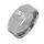 Wolframring 8 mm mit Stein poliertem Rand - innen...