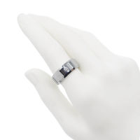 Wolframring 8 mm mit Stein poliertem Rand - innen bombiert - 68 (21,6 Ø) 12.2 US