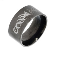 Edelstahlring - mit Tribalmotiv