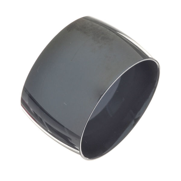 Edelstahlring - 14 mm PVD Black- außen abgerundet 68 (21,6 Ø) 12 US