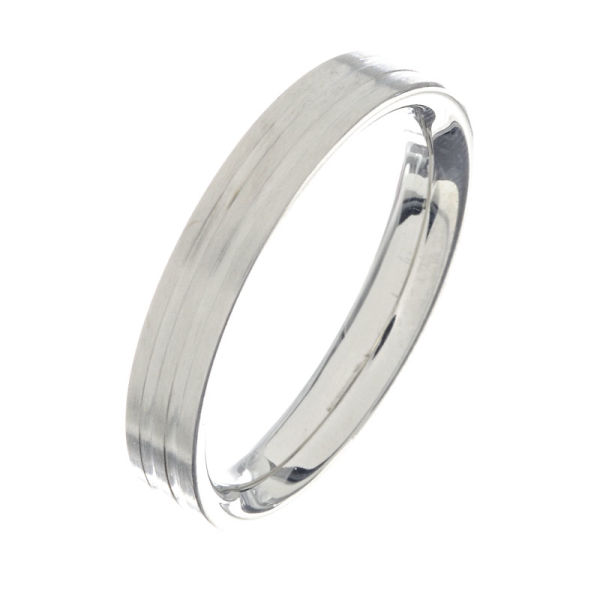 Edelstahlring - Schmaler Ring mit 2 umlaufenden Streifen 62 (19,7 Ø) 9,9 US