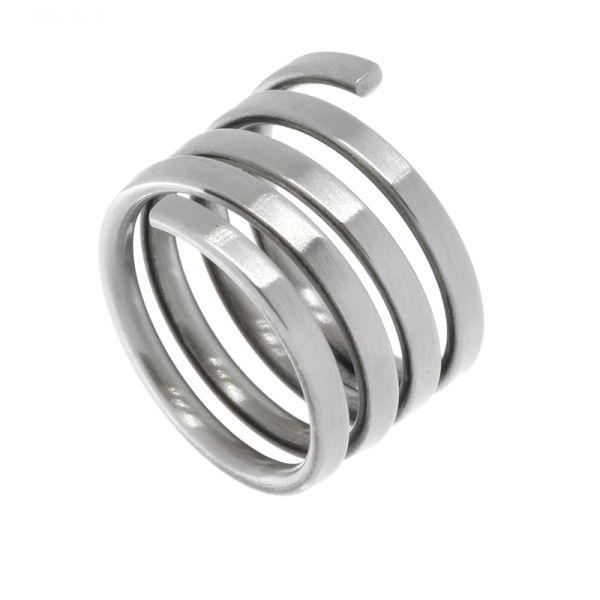 Edelstahlring - Design Spirale 52