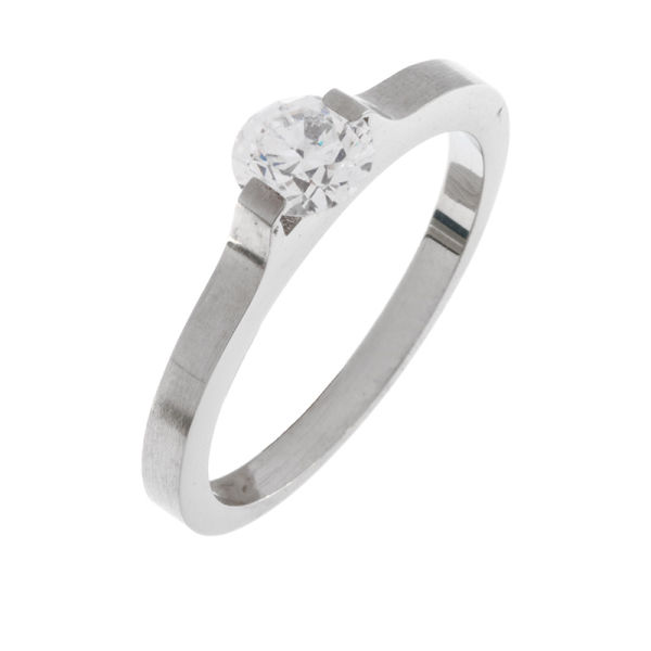 Edelstahlring/Spannring 6 mm/CZ 50