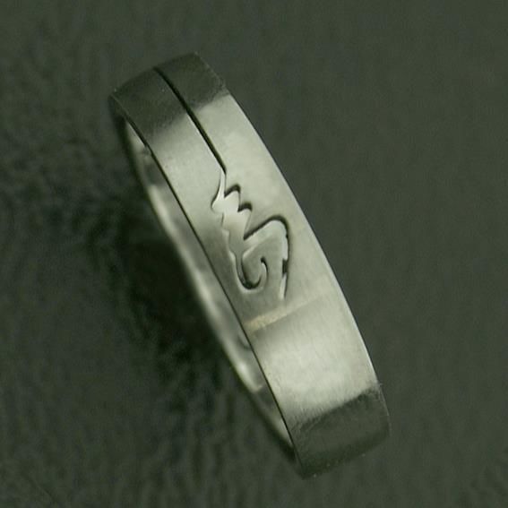 Edelstahlring - Durchbrochener Ring Modell "Lotte" 58