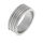 Edelstahlring - Mattierter Ring mit 2 polierten Streifen 58