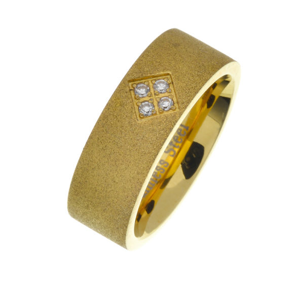 Edelstahlring/Damenring/Cubik Zirkonia 56