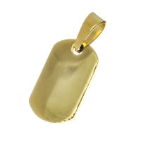 Edelstahlanhänger - Gravurplatte PVD-Gold