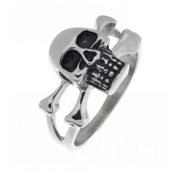 Edelstahlring/Totenkopf 58 (18,4 Ø) 08 US
