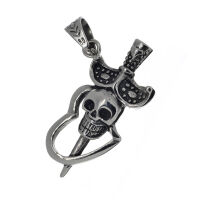 Edelstahlanhänger – Dolch mit Totenkopf und...
