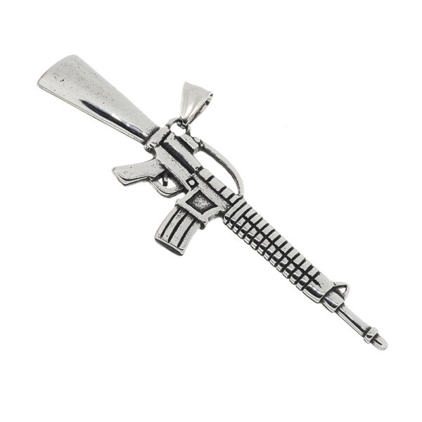 Edelstahlanhänger - Sturmgewehr