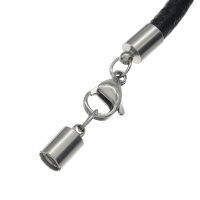 Leather strap with stainless steel clasp – can be shortened to fit 2mm