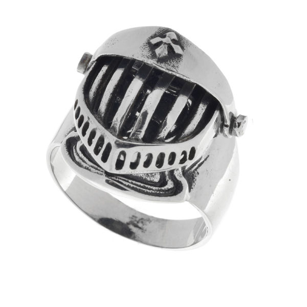 Stainless Steel Ring with Flip-Up Visor - 60 (19,1 Ø) 09 US