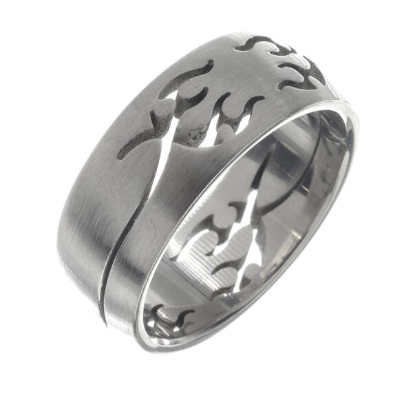 Edelstahlring - Tribal