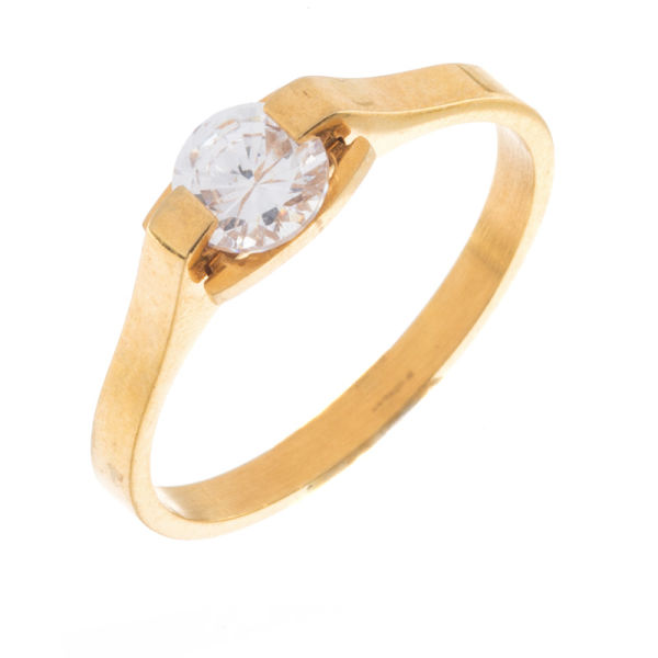 Edelstahlring/goldene PVD-Beschichtung 54 (17,2 Ø) 06 US