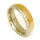 Edelstahlring mit Stein und goldener PVD-Beschichtung 09/60