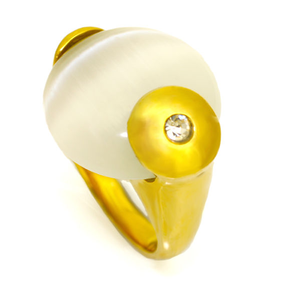 Glasstein - poliert - goldene PVD-Beschichtung 09 / 60