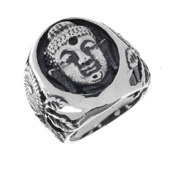 Edelstahlring - Buddha 07 / 55