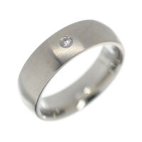 Stainless Steel Ring - Frosted with Circonia 50 (15,9 Ø) 05 US