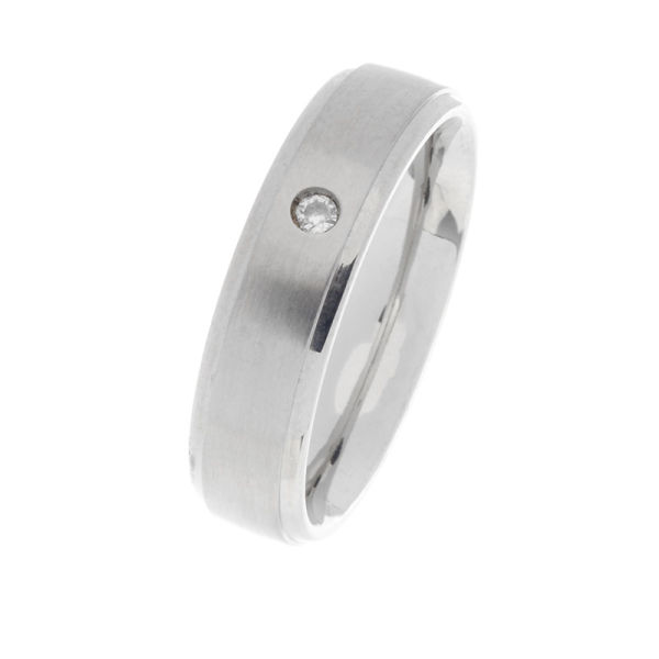 Edelstahlring - mit Stein 64 (20,4 Ø) 10 US