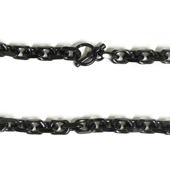 9 mm Edelstahlkette mit schwarzer PVD-Beschichungt - 60 cm