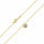 2 mm Edelstahlkette Ankerkette mit Stein PVD-Gold