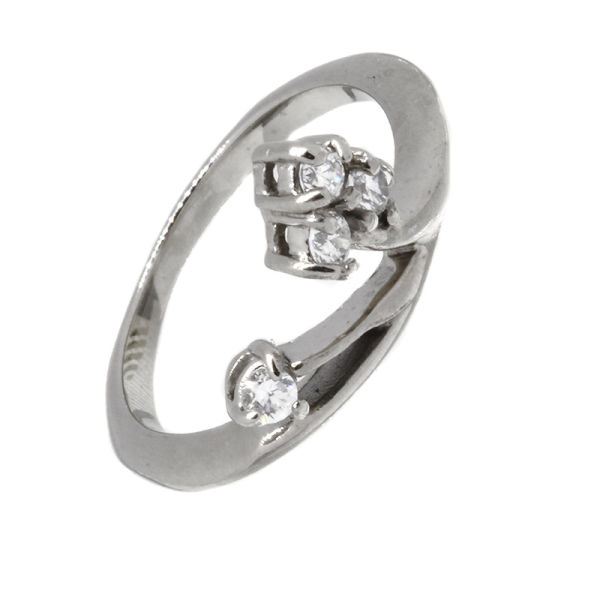 Edelstahlring/Cubik Zirkonia 52 (16,6 Ø) 6,1 US