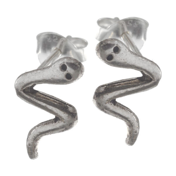 Silver Stud Earrings - Snake