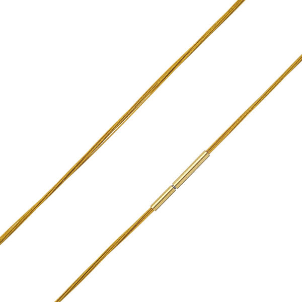 2 mm Drahtkette 7 reihig PVD-Gold 50 cm Verschluss goldfarbig