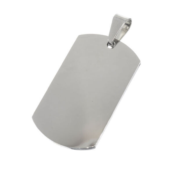 Stainless steel pendant - engraving plate - dogtag