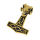 Stainless Steel Pendant "Thors Hammer - PVD-Gold...
