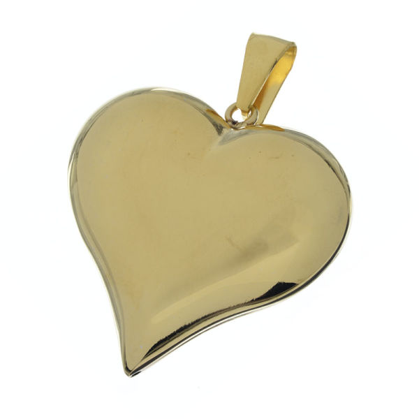 Edelstahlanhänger - Herz PVD-Gold