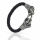 Lederarmband mit Edelstahlverschluss - Löwenkopf