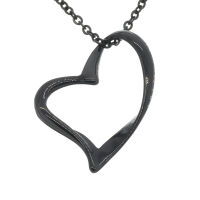 Stainless steel pendant - Heart “Mon Cœur” PVD-Black