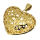 Stainless Steel Pendant - Heart - PVD-Gold