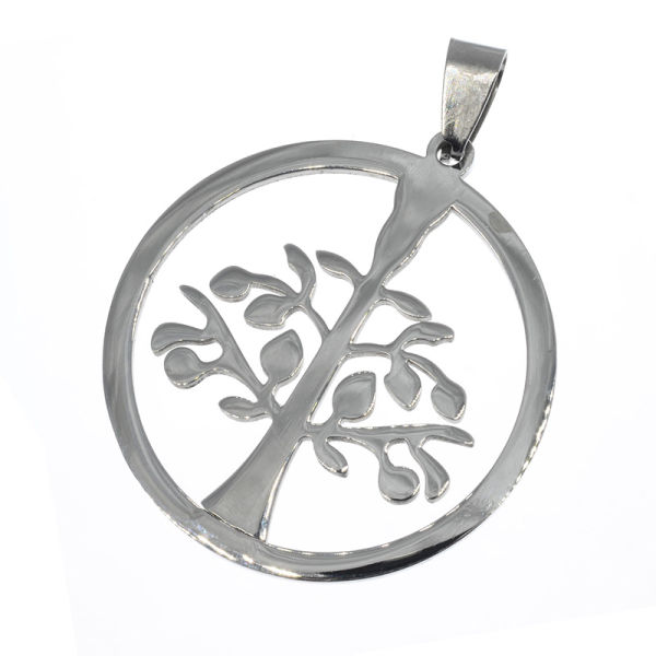 Stainless Steel Pendant - Tree of Life 35mm