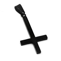 Edelstahlanhänger Kreuz Schwarz/Black  41 x 24 x 2mm