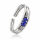 Zehenring / Kinderring aus 925er Silber mit blauen Zierelementen