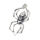 Stainless Steel Pendant – Spider with Skull Body