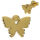 Edelstahlohrstecker- Schmetterling "PVD-Gold"