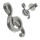 Stainless steel stud earrings - clef "Griswald"