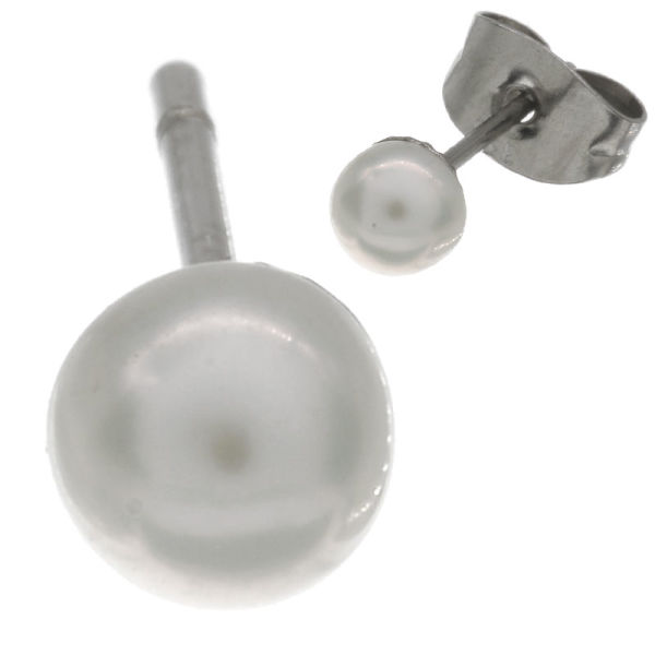 Edelstahlohrstecker Süßwasserperle 4mm