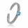 925 Sterling Silver Toe Ring / Childrens Ring with Coiled Texture and Accent