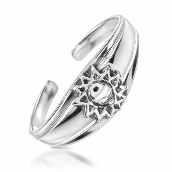 Zehenring / Kinderring aus 925er Silber mit Sonnenmotiv