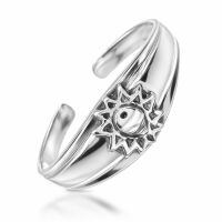 Zehenring / Kinderring aus 925er Silber mit Sonnenmotiv