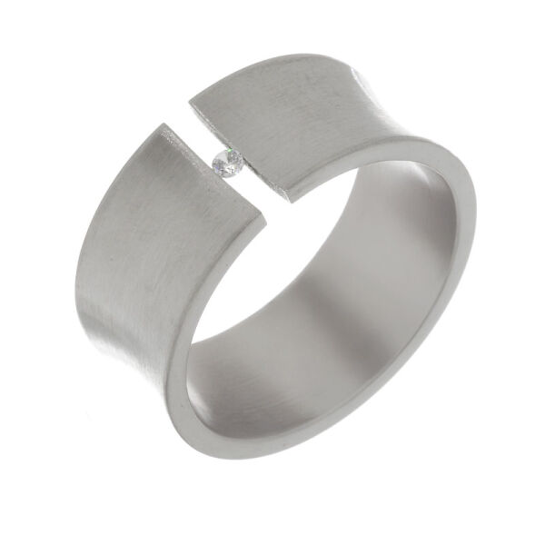Edelstahlring- mit Stein